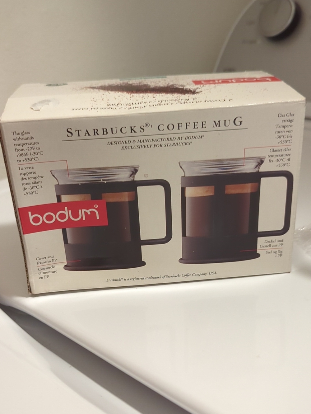 Bodum Green Glass Coffee Mug Set with Handle